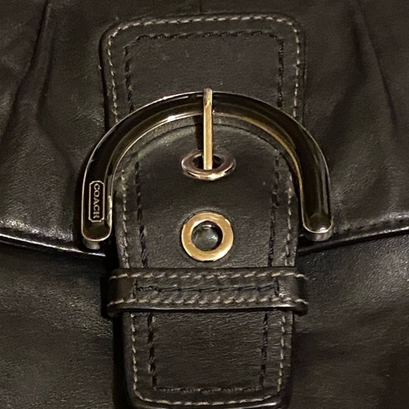 Coach Soho F17217 Vintage Rare Black Leather Shoulder Bag EUC - Picture 7 of 16